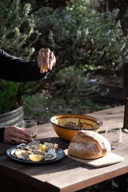 Private patio perfect for outdoor dining, local wine, and relaxing evenings surrounded by peaceful natural scenery.